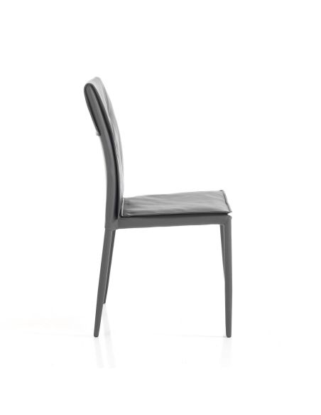 Set 4 sedie impilabili design moderno Drummor Grey