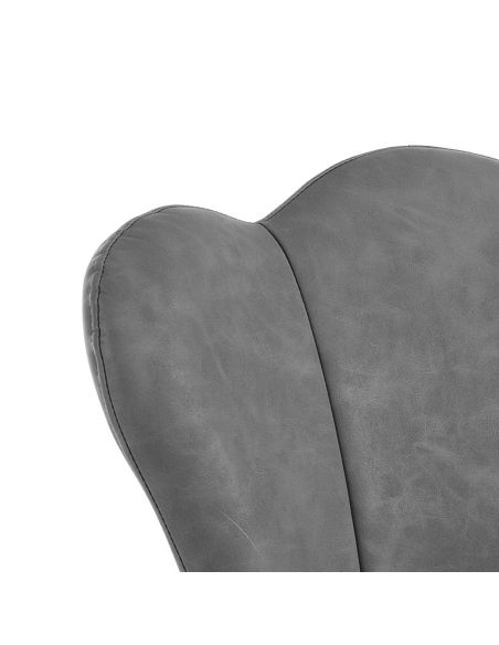Set 4 sedie imbottite in pelle sintetica Tarja Grey