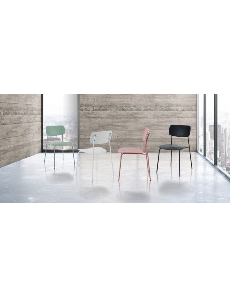 Set 4 sedie impilabili design Clarybel White Set 4 sedie impilabili design Clarybel White