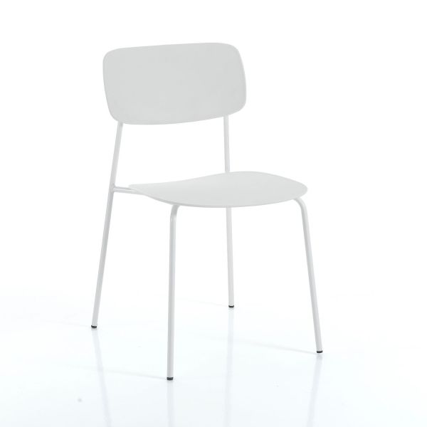 Set 4 sedie impilabili design Clarybel White