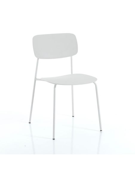 Set 4 sedie impilabili design Clarybel White Set 4 sedie impilabili design Clarybel White
