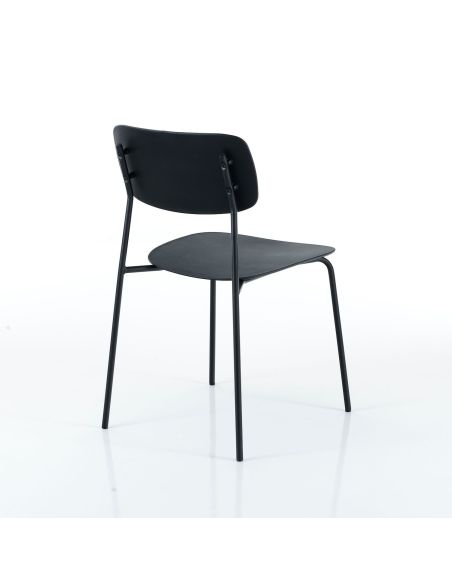 Set 4 sedie impilabili da interno Clarybel Black