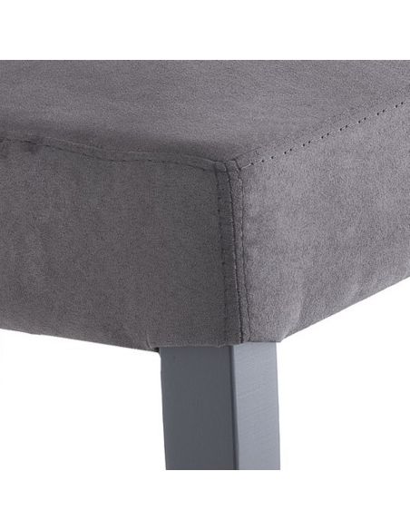 Coppia sedie imbottite per sala da pranzo Vona Grey