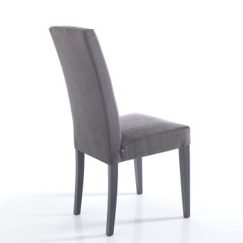 Coppia sedie imbottite per sala da pranzo Vona Grey 2