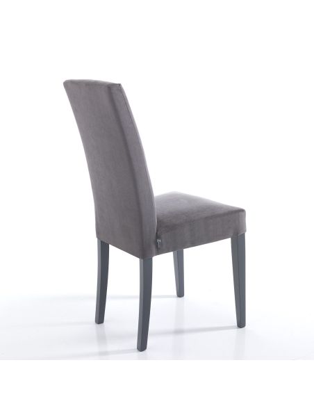 Coppia sedie imbottite per sala da pranzo Vona Grey