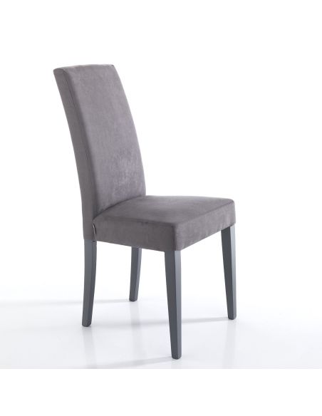 Coppia sedie imbottite per sala da pranzo Vona Grey