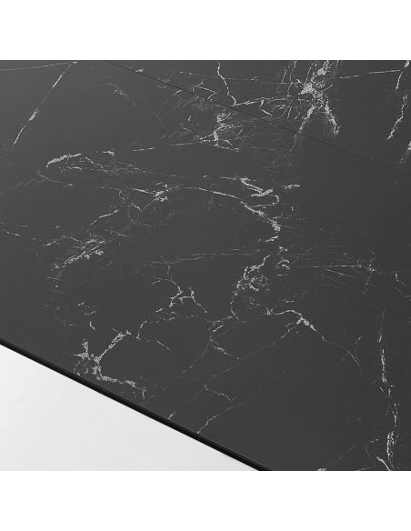 Tavolo con piano in ceramica allungabile Brydon Marble 2