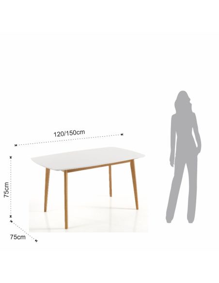 Tavolo sala da pranzo allungabile Aleksis White