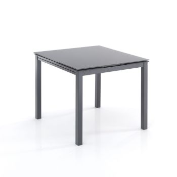 Tavolo quadrato allungabile design moderno Lari Grey 2