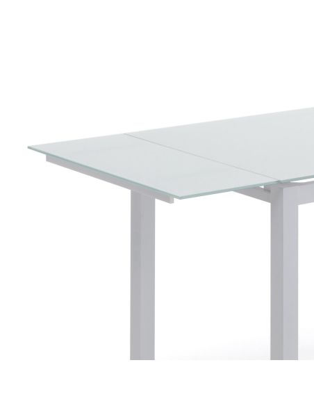 Tavolo rettangolare allungabile 110x70 cm Learn White