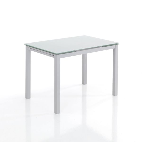 Tavolo rettangolare allungabile 110x70 cm Learn White