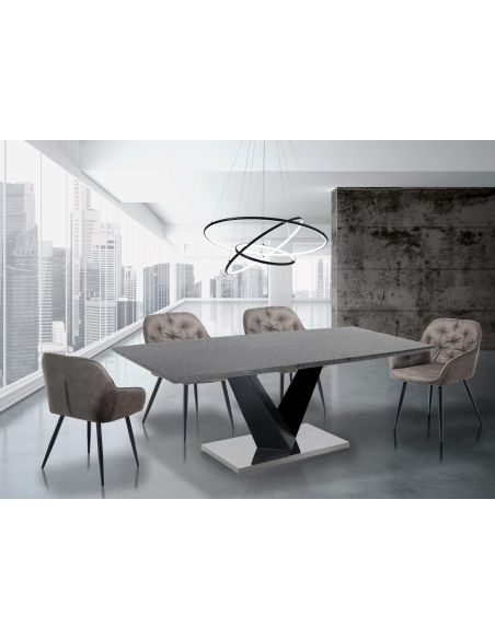 Tavolo rettangolare allungabile Sigvard Cement Tavolo rettangolare allungabile Sigvard Cement