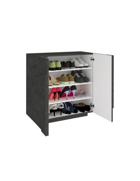 Scarpiera moderna a due ante e 4 ripiani Taylor Slate Scarpiera moderna a due ante e 4 ripiani Taylor Slate