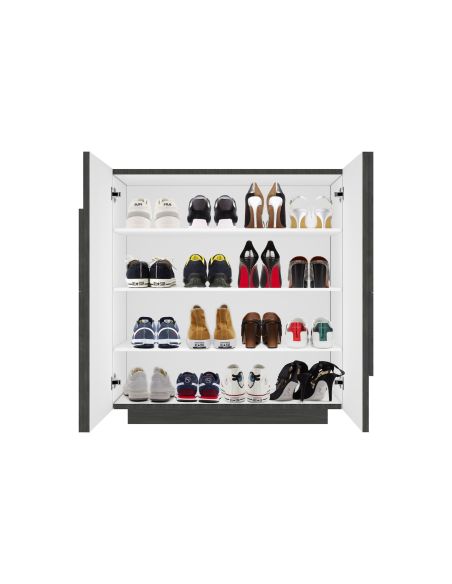 Scarpiera moderna a due ante e 4 ripiani Taylor Slate Scarpiera moderna a due ante e 4 ripiani Taylor Slate