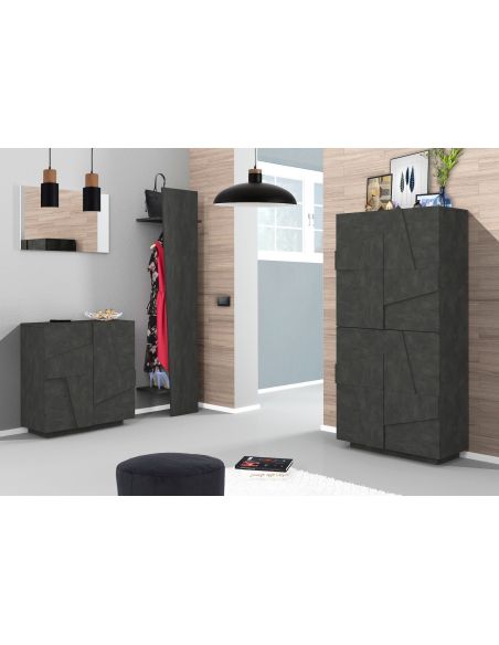 Scarpiera moderna a due ante e 4 ripiani Taylor Slate Scarpiera moderna a due ante e 4 ripiani Taylor Slate