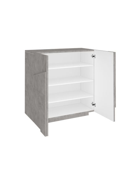 Scarpiera salvaspazio a due ante e 4 ripiani Taylor Cement