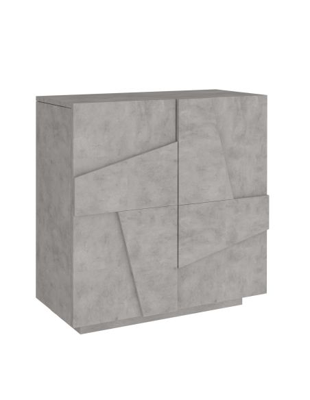 Scarpiera salvaspazio a due ante e 4 ripiani Taylor Cement