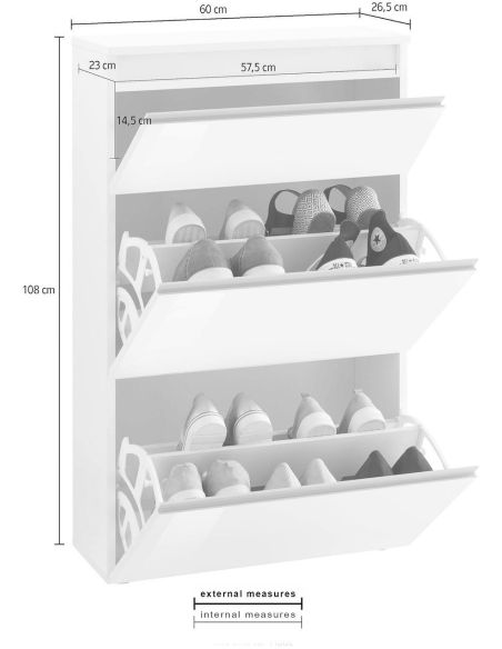 Mobile scarpiera ingresso design moderno Neville Anthrax