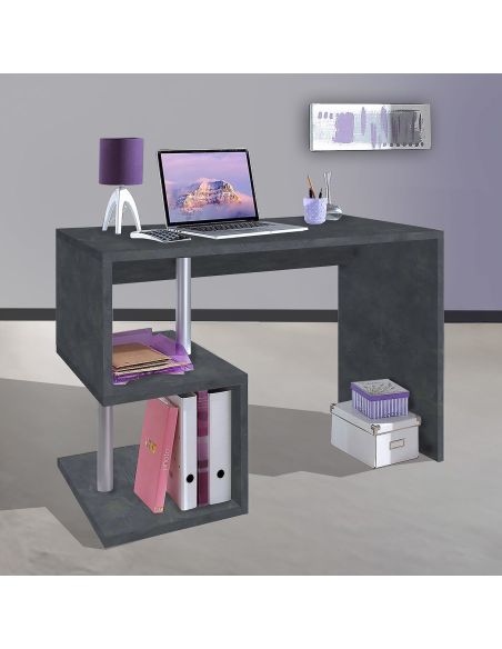 Scrivania porta PC con libreria integrata Lionel Report