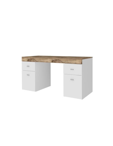 Scrivania salvaspazio con cassetti e ante Danny 130 Maple