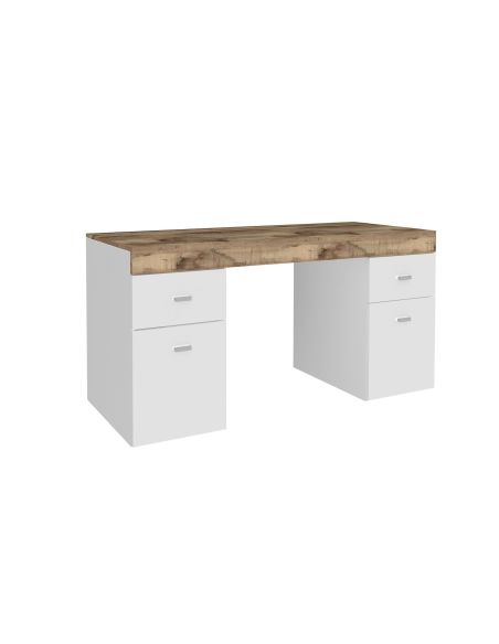 Scrivania salvaspazio con cassetti e ante Danny 130 Maple