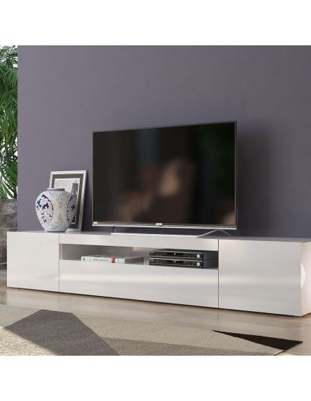Mobile porta TV in legno L200 cm Bandol White Mobile porta TV in legno L200 cm Bandol White