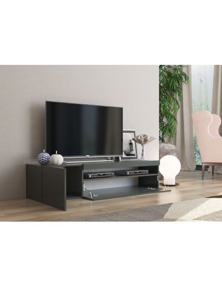 Base porta TV in legno 150 cm Bandol Anthrax