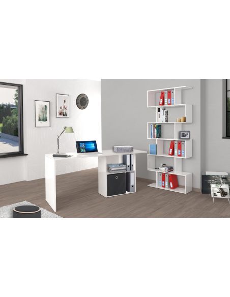 Libreria moderna da parete Lombard White