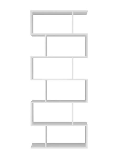 Libreria moderna da parete Lombard White