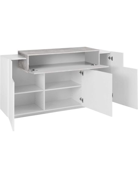 Madia moderna per cucina o soggiorno Krisen 160 Cement