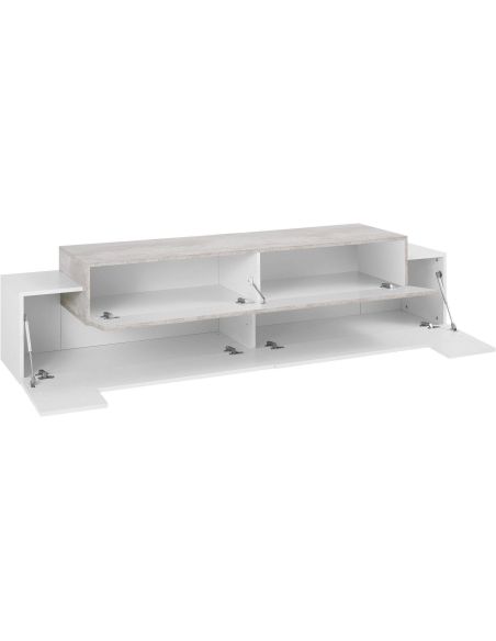 Mobile TV 200 cm laccato bianco Krisen Cement Mobile TV 200 cm laccato bianco Krisen Cement
