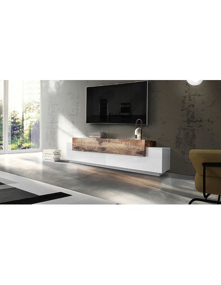 Mobile porta TV 200 cm laccato lucido Krisen Maple Mobile porta TV 200 cm laccato lucido Krisen Maple