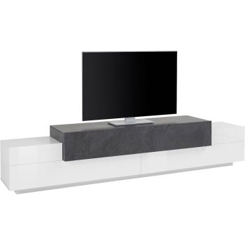 Mobile TV 240 cm laccato bianco Krisen Report 2