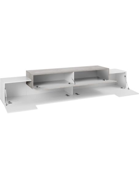 Mobile porta TV 240 cm in MDF laccato lucido Krisen Maple Mobile porta TV 240 cm in MDF laccato lucido Krisen Maple