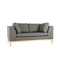 Divano 2 posti design moderno Rusdal Wood Grey