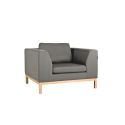 Poltrona da camera moderna Rusdal Wood Grey