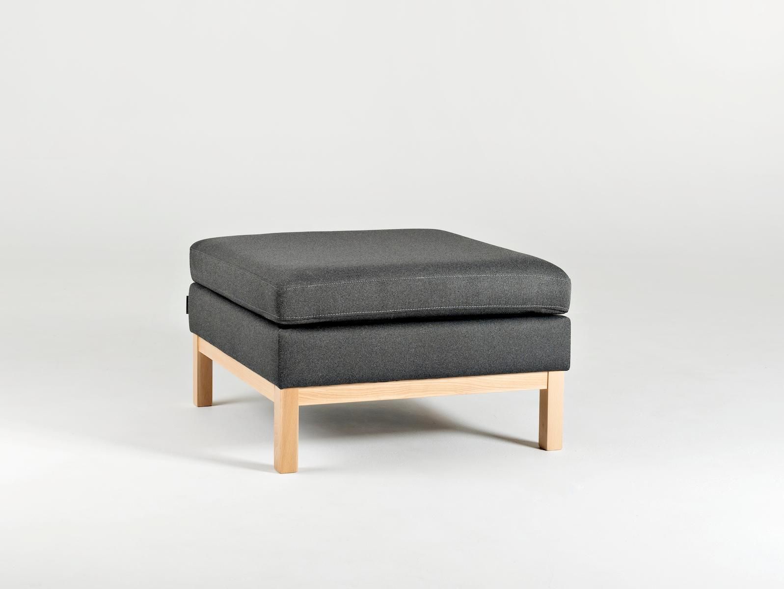 Pouf poggiapiedi ottoman Rusdal Wood Dark