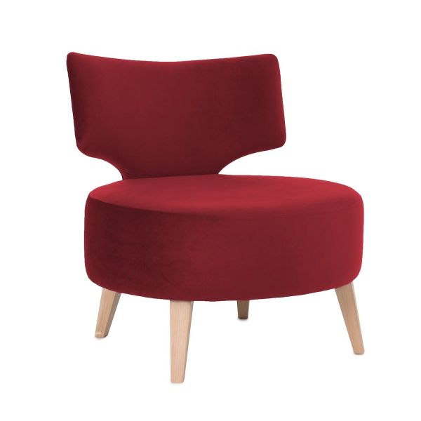 Poltroncina da salotto moderna Mykland Cranberry