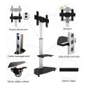 Carrello porta TV Agile regolabile e ruotabile