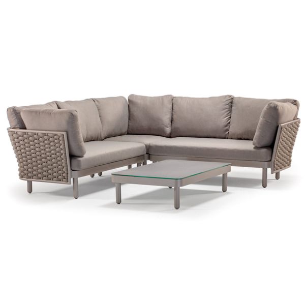 Set da giardino design moderno in alluminio Leon