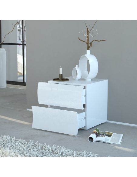 Comodino moderno 2 cassetti Surf 2C Comodino moderno 2 cassetti Surf 2C