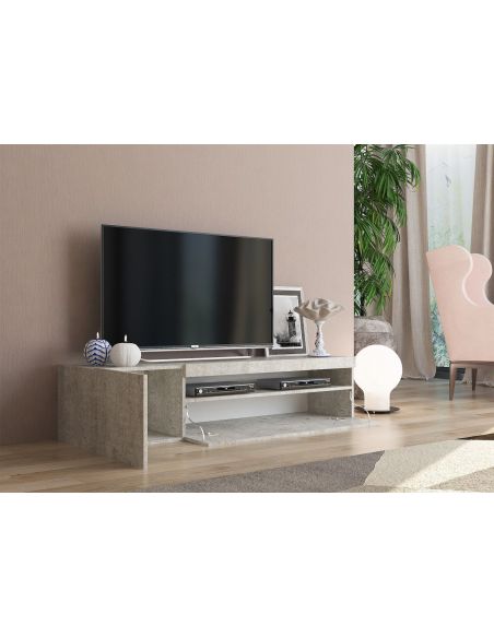 Base porta TV in legno MDF Bandol 150 Cement Base porta TV in legno MDF Bandol 150 Cement