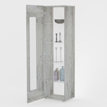 Vetrina moderna per soggiorno Bandol Shelf Cement 2