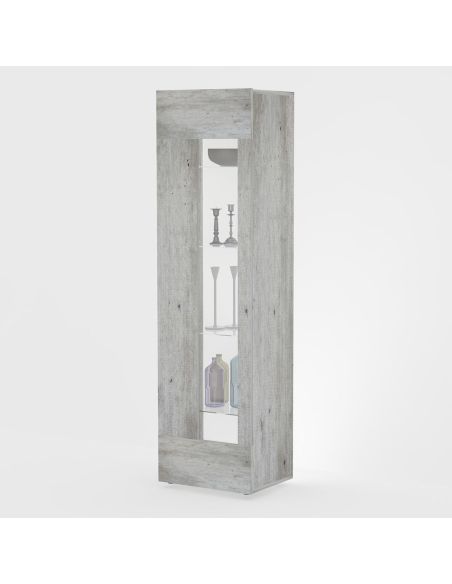 Vetrina moderna per soggiorno Bandol Shelf Cement