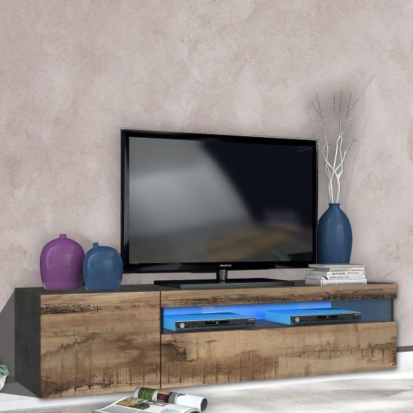 Mobile TV moderno Bandol 150 Slate Maple