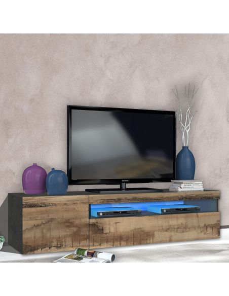 Mobile TV moderno Bandol 150 Slate Maple