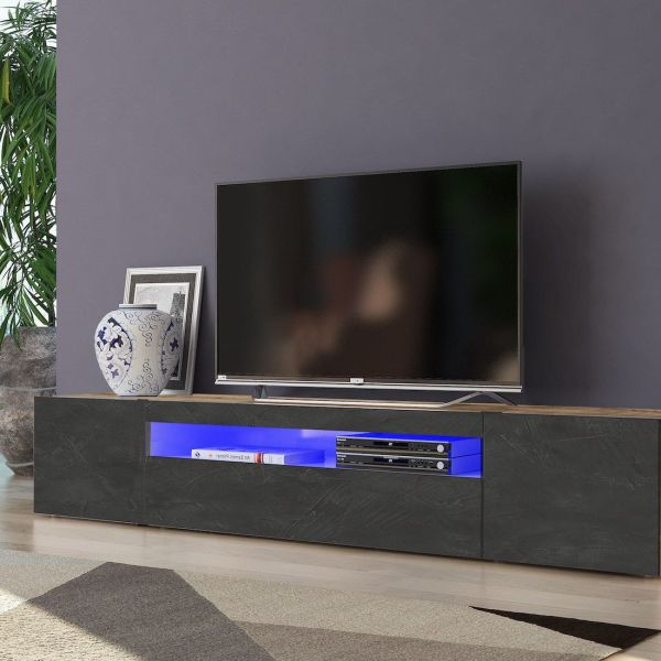 Mobile porta TV design Bandol 200 Maple Slate