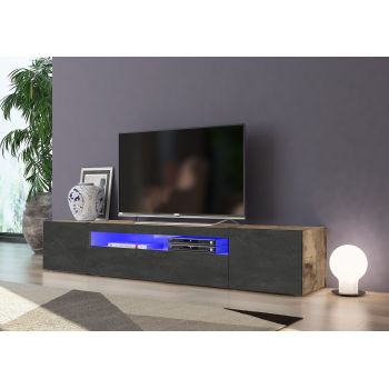 Mobile porta TV design Bandol 200 Maple Slate 2