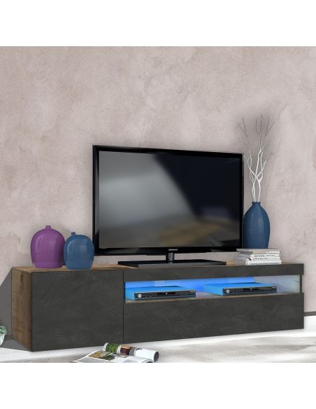 Mobile TV in legno MDF Bandol 150 Maple Slate