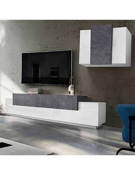 Parete attrezzata moderna Krisen 240 White Report Parete attrezzata moderna Krisen 240 White Report